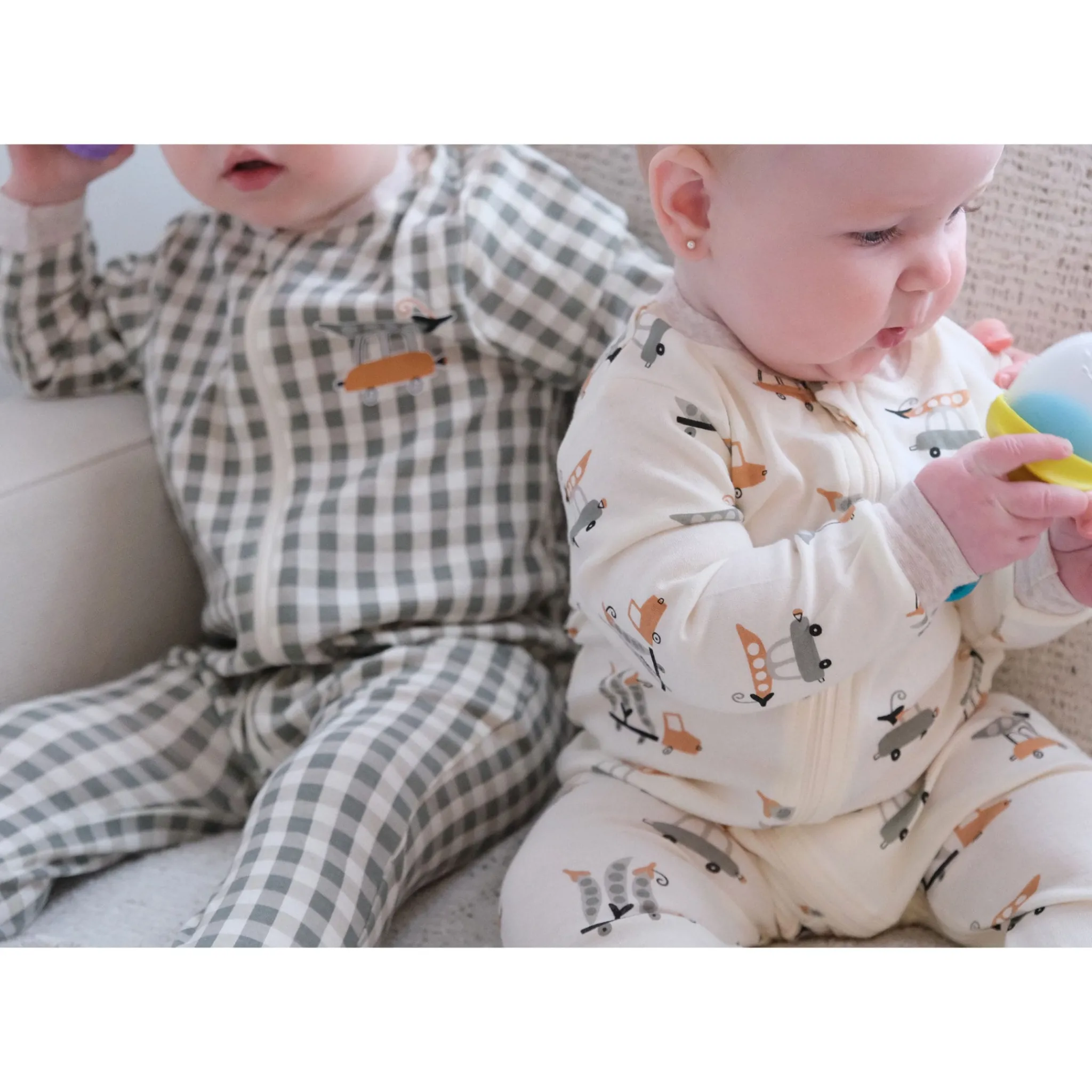 BOY Bebe Confort Peas Gingham Pajamas 0-30m