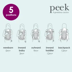 JJ Cole Peek 5-Position Baby Carrier