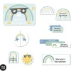 Kids Clement - Impressions Personalized Name Labels|Personalized Name Labels>Peel And Stick Name Labels Rainbow - Blue