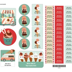 Kids Clement - Impressions Peel And Stick Name Labels – Ice Cream