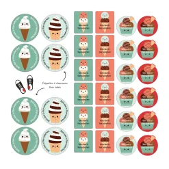 Kids Clement - Impressions Peel And Stick Name Labels – Ice Cream