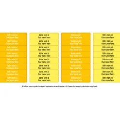 Kids Clement - Impressions Peel And Stick Name Labels Mini - Yellow