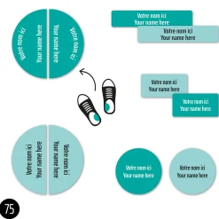 Kids Clement - Impressions Peel And Stick Name Labels Mini - Turquoise