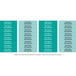 Kids Clement - Impressions Peel And Stick Name Labels Mini - Turquoise