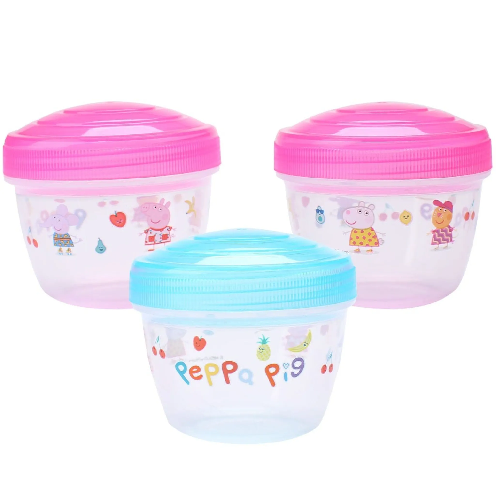 Kids Danawares Snack Bags & Containers|Plates & Placemats>Peppa Pig Container Kit (3)