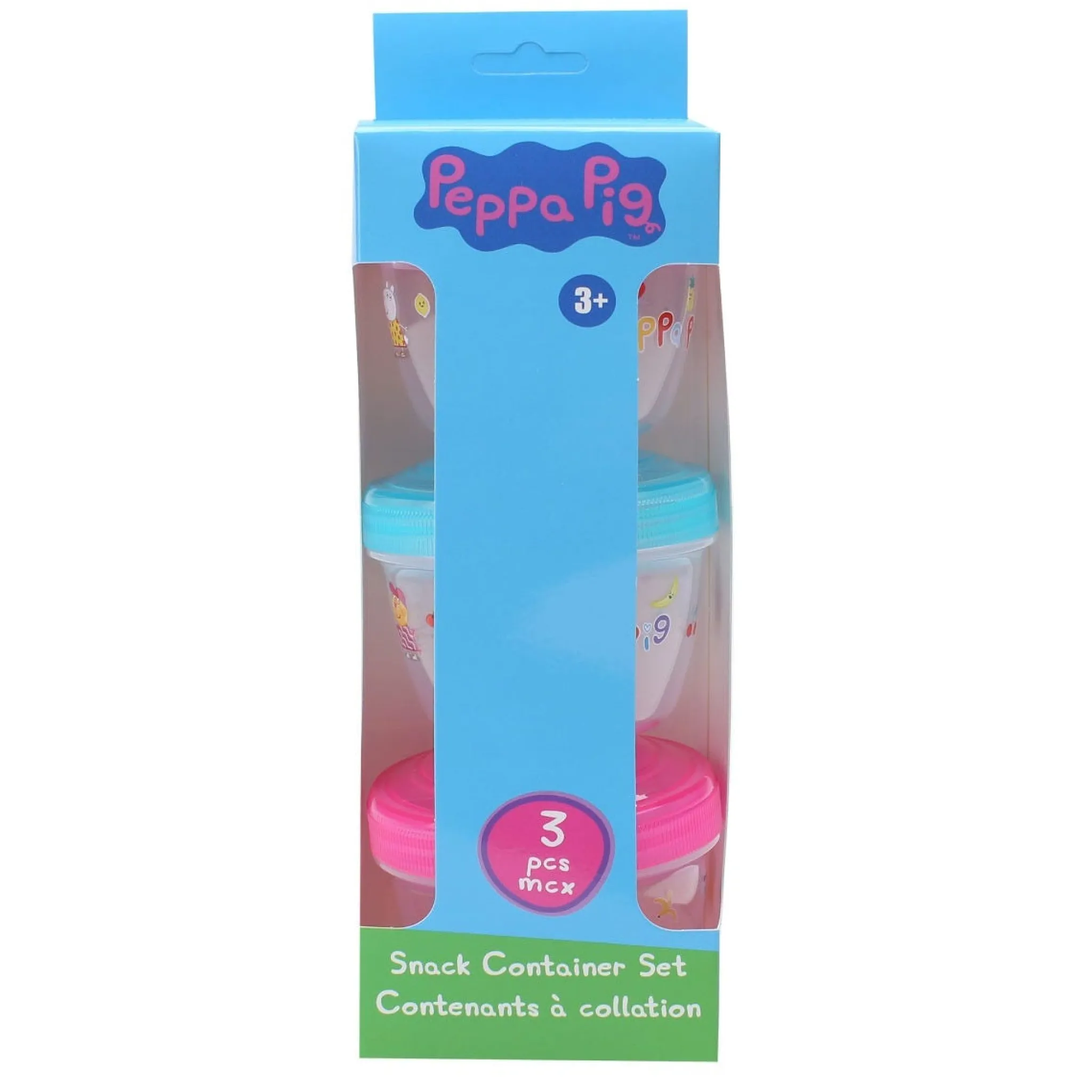 Kids Danawares Snack Bags & Containers|Plates & Placemats>Peppa Pig Container Kit (3)