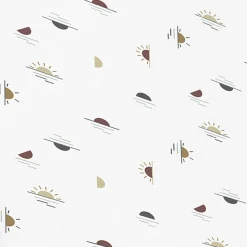 Kushies Percale Changing Pad Cover - Suns