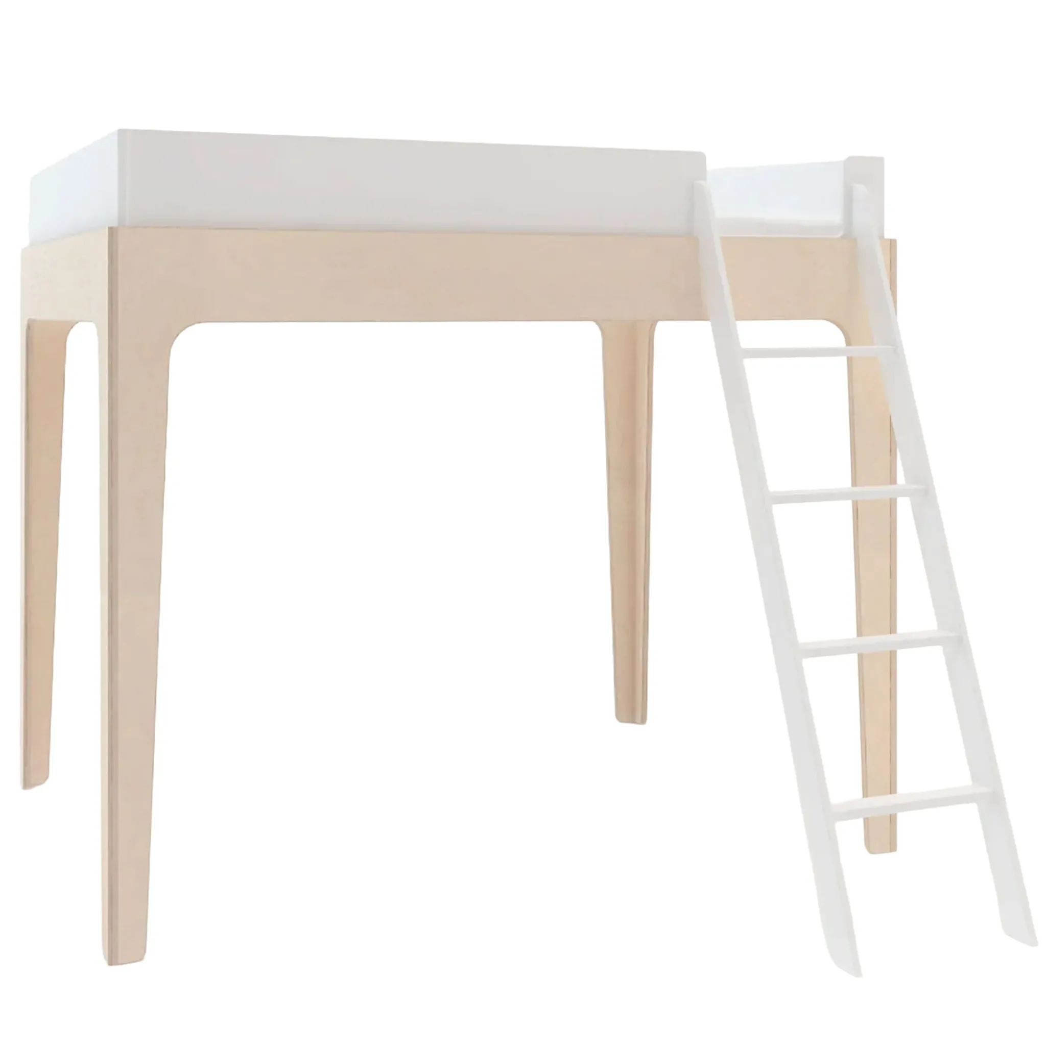 Oeuf Perch Double Loft Bed - Natural/ White