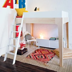 Oeuf Perch Double Loft Bed - Natural/ White