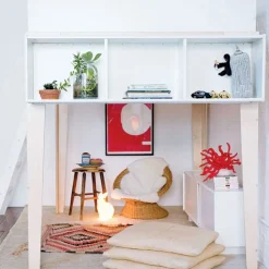 Oeuf Perch Double Loft Bed - Natural/ White