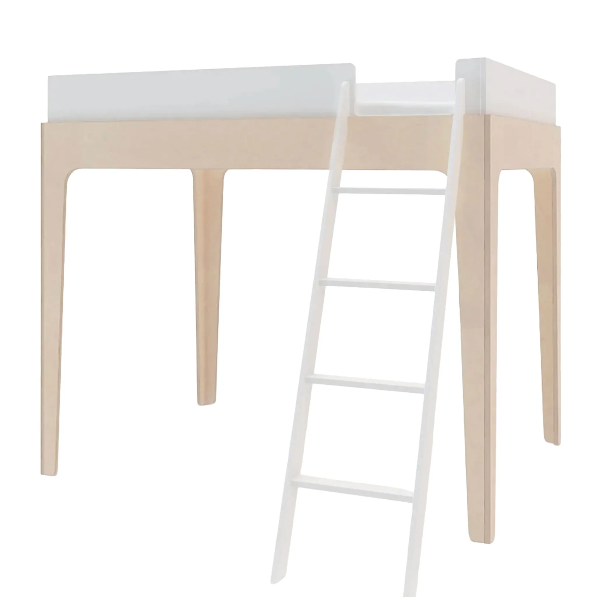 Oeuf Perch Double Loft Bed - Natural/ White