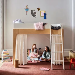 Oeuf Perch Double Loft Bed - Natural/ White