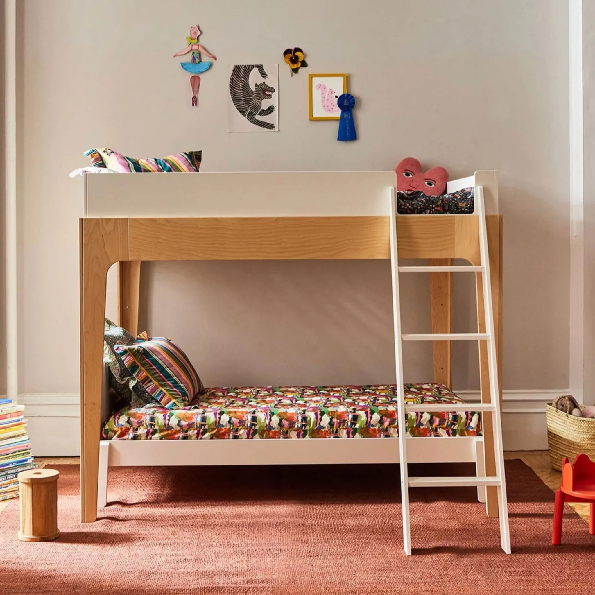 Oeuf Perch Double Loft Bed - Natural/ White