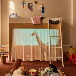 Oeuf Perch Double Loft Bed - Natural/ White