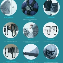 Guzzie + Guss High Chairs & Booster Seats|High Chairs & Booster Seats>Perch Hanging Table Chair Booster Seat - Charcoal