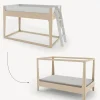 Oeuf Twin, Full & Queen Beds>Perch Nest Twin Bed - Natural/ White