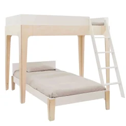 Oeuf Perch Twin Bunk Bed - Natural/ White