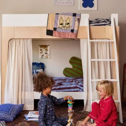 Oeuf Perch Twin Bunk Bed - Natural/ White