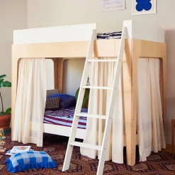 Oeuf Perch Twin Bunk Bed - Natural/ White