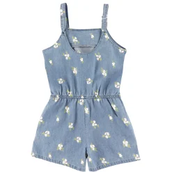 Kids Chat Botte Picnic Chambray Romper 2-8y