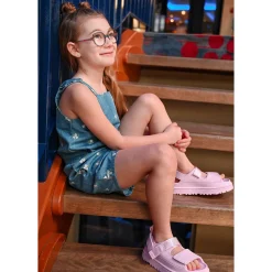 Kids Chat Botte Picnic Chambray Romper 2-8y