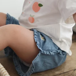 Chat Botte Picnic Chambray Shorts 3-24m