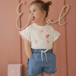 Kids Chat Botte Picnic Chambray Shorts 2-8y