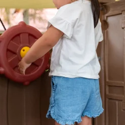 Kids Chat Botte Picnic Chambray Shorts 2-8y