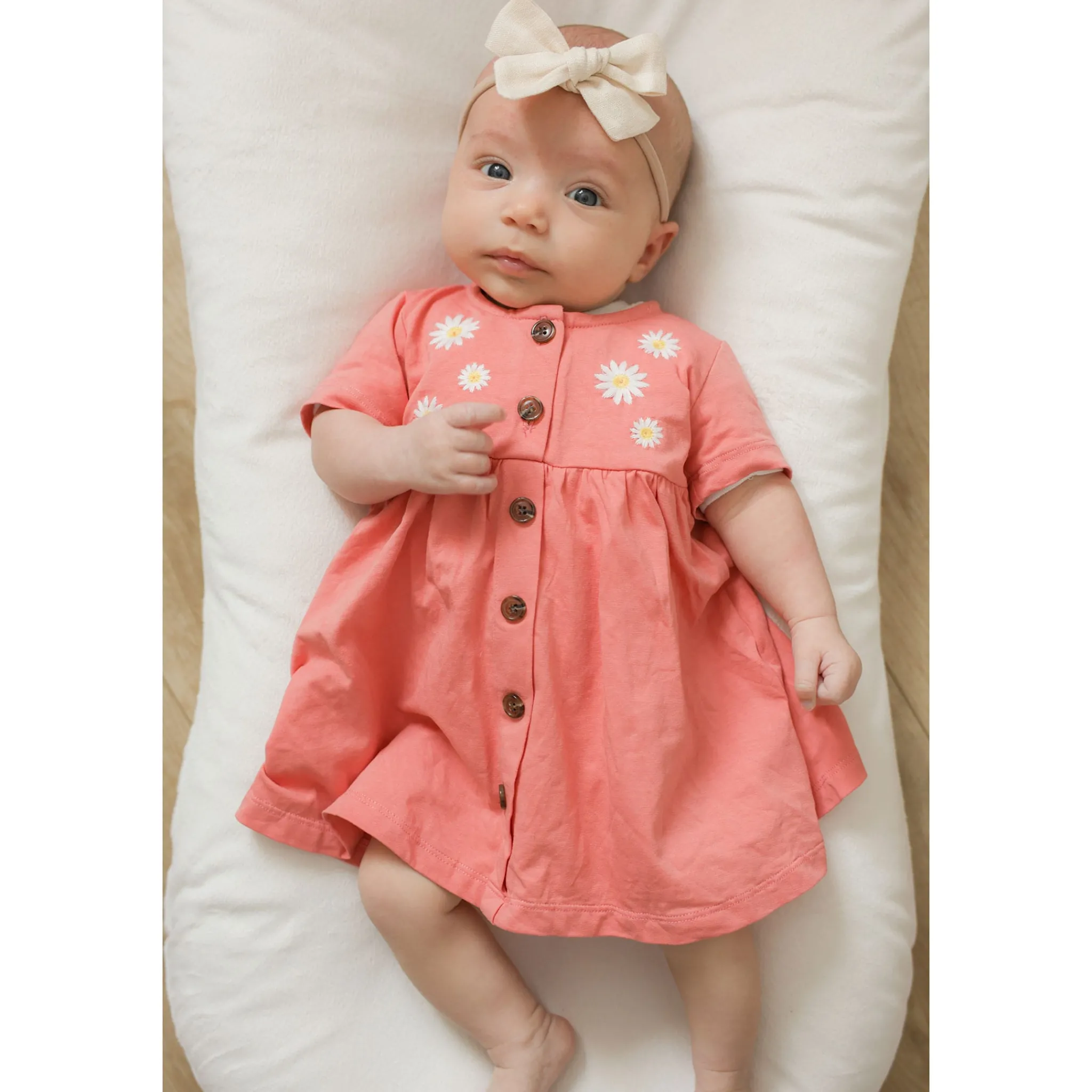 Chat Botte Dresses, Skirts & Outfits>Picnic Coral Dress 3-24m