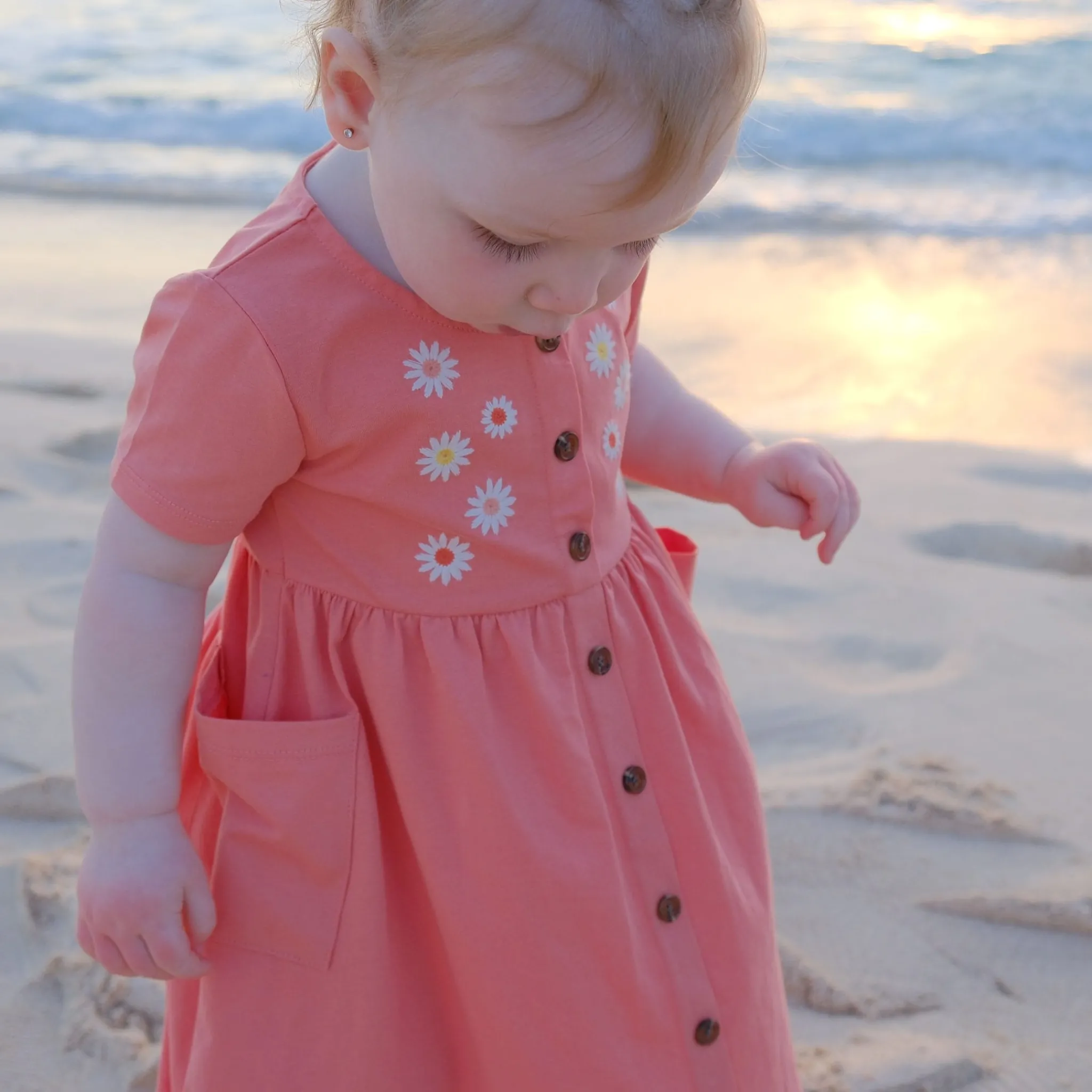 Chat Botte Dresses, Skirts & Outfits>Picnic Coral Dress 3-24m
