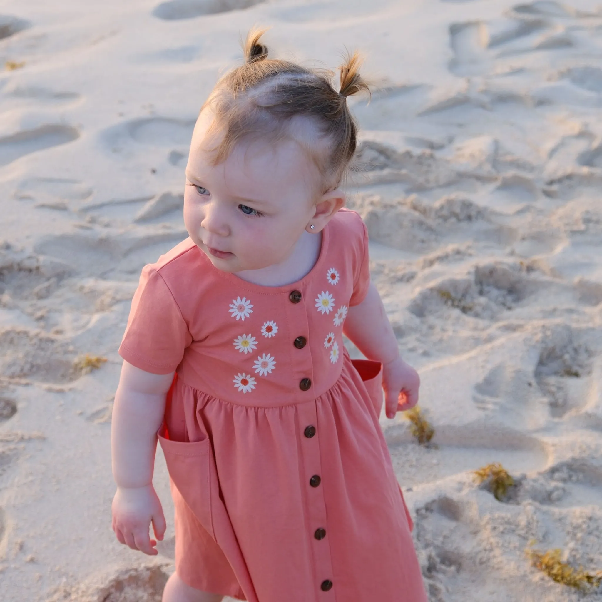 Chat Botte Dresses, Skirts & Outfits>Picnic Coral Dress 3-24m