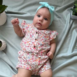 Chat Botte Rompers & Jumpsuits>Picnic Flowers Romper 3-24m