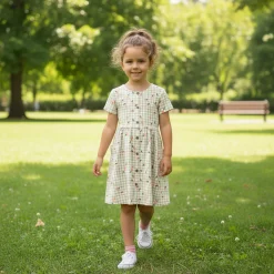 Kids Chat Botte Picnic Peaches Dress 2-8