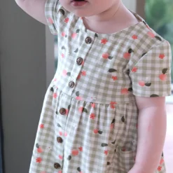 Kids Chat Botte Picnic Peaches Dress 2-8