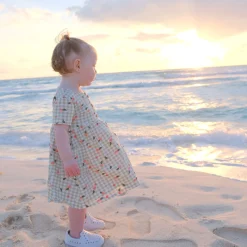 Kids Chat Botte Picnic Peaches Dress 2-8
