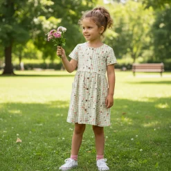 Kids Chat Botte Picnic Peaches Dress 2-8