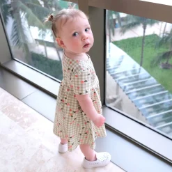 Chat Botte Picnic Peaches Dress 3-24m
