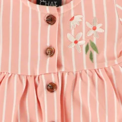 Chat Botte Picnic Striped Dress 3-24m