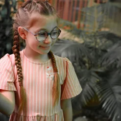 Kids Chat Botte Picnic Striped Dress 2-8y