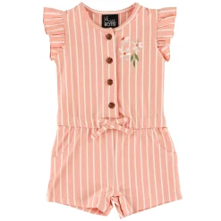 Chat Botte Picnic Striped Romper 3-24m