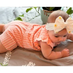 Chat Botte Picnic Striped Romper 3-24m