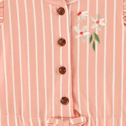 Chat Botte Picnic Striped Romper 3-24m
