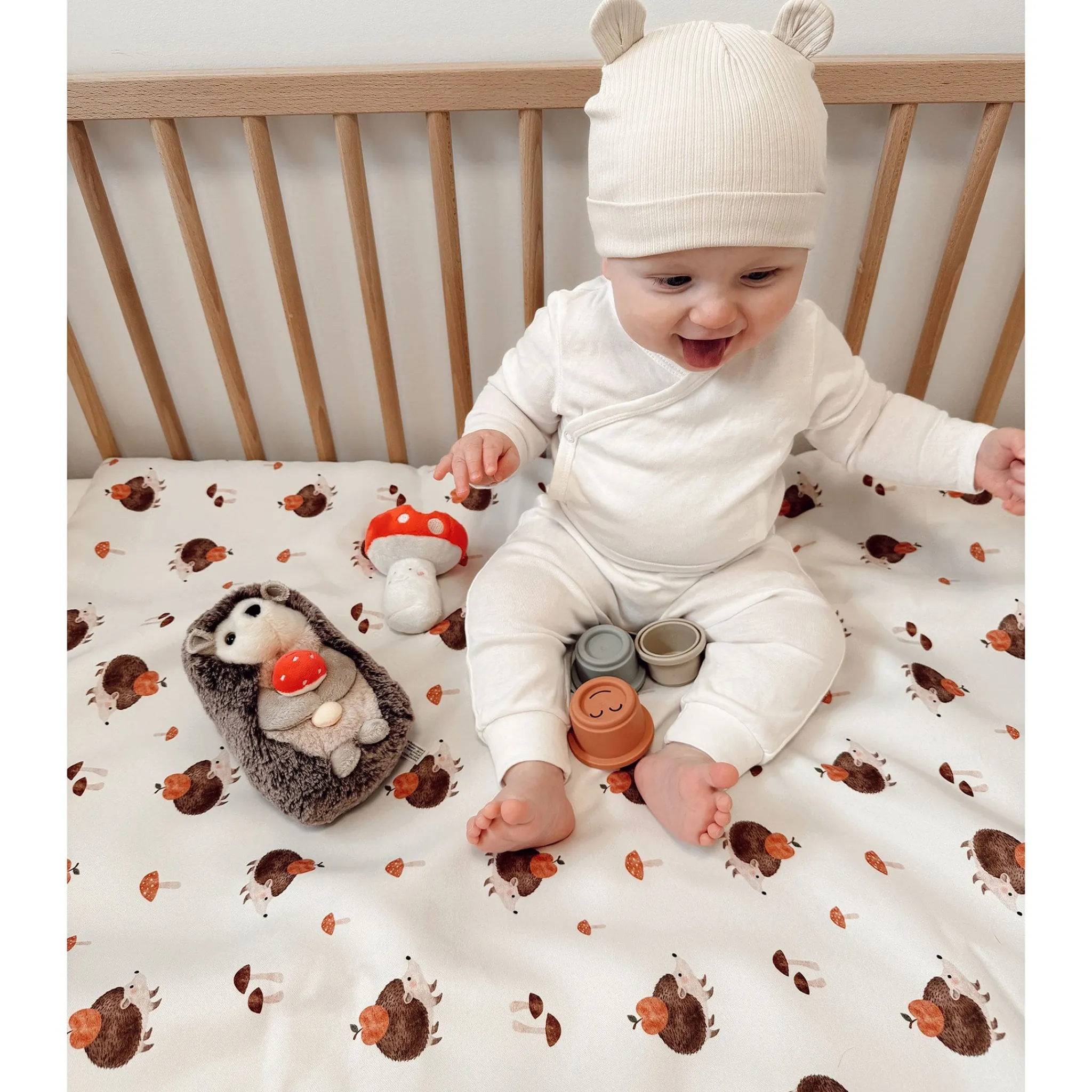 Kids Patlin 3-Piece Crib Bedding Set - Hedgehogs