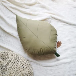 The Butter Flying Pillow Ash Leaf Olive Green