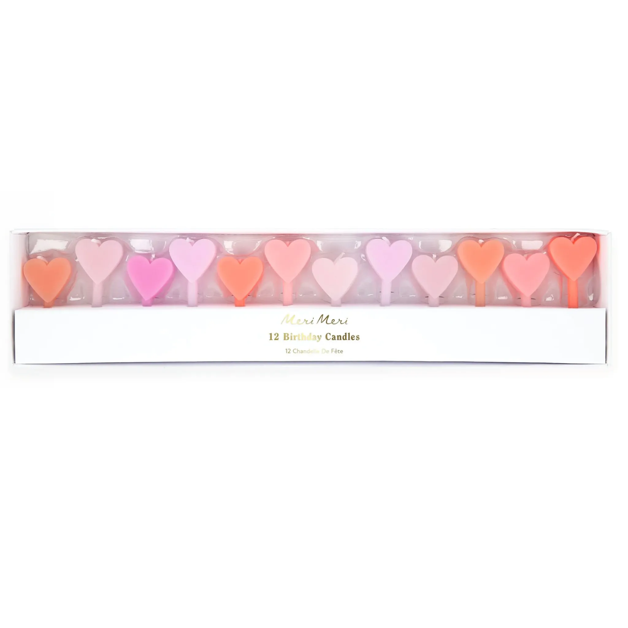 Meri Meri Pink Heart Candles