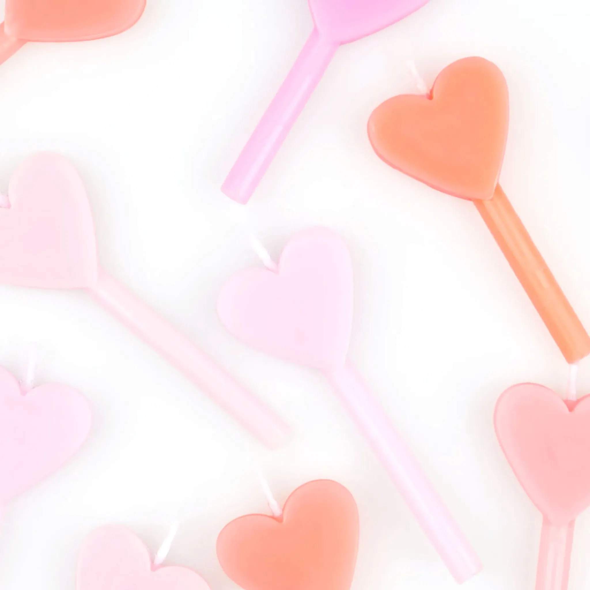 Meri Meri Pink Heart Candles