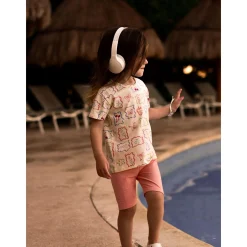 Kids Camp by Birdz Pink Solid Biker Short 2-8y