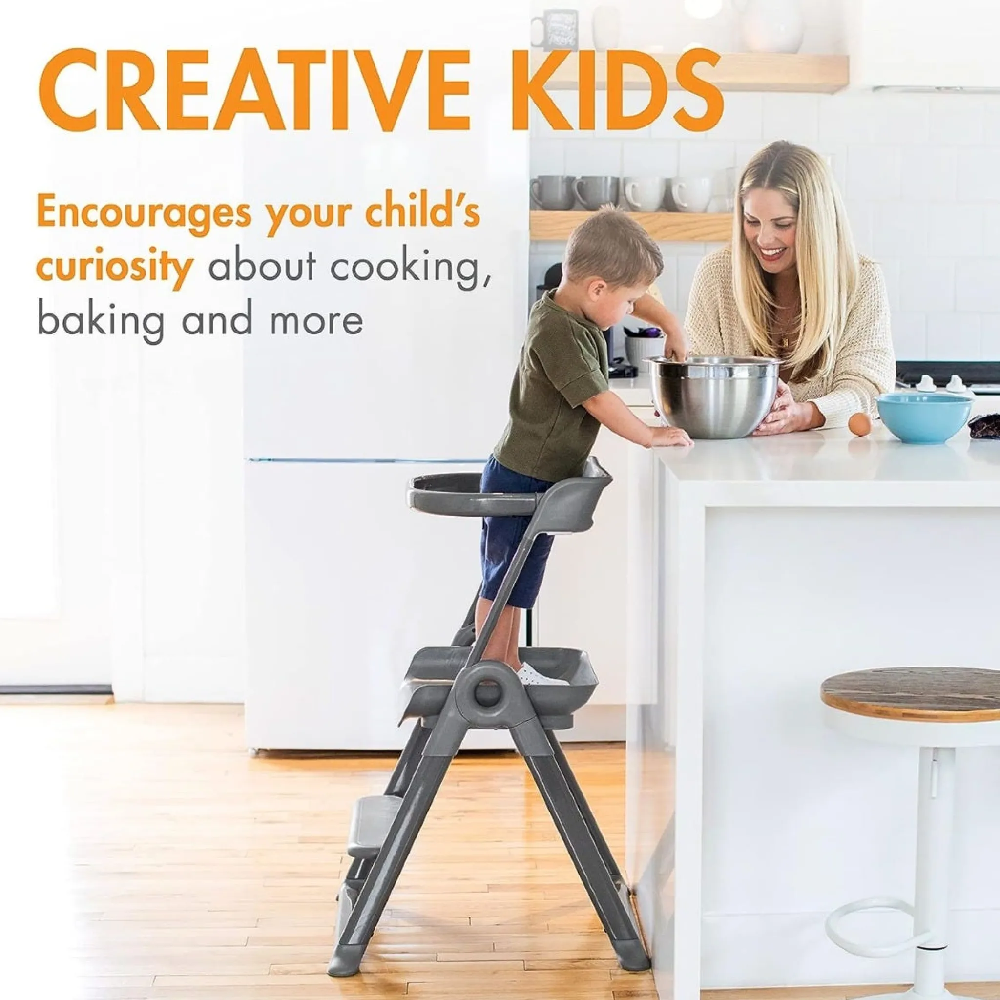 Boon Learning Towers & Step Stools>Pivot Toddler Tower - Gray