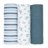 Kids Lulujo Blankets|Blankets>3pk Blueberries-cotton Muslin