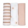 Kids Lulujo 3pk Daisies-cotton Muslin Swad